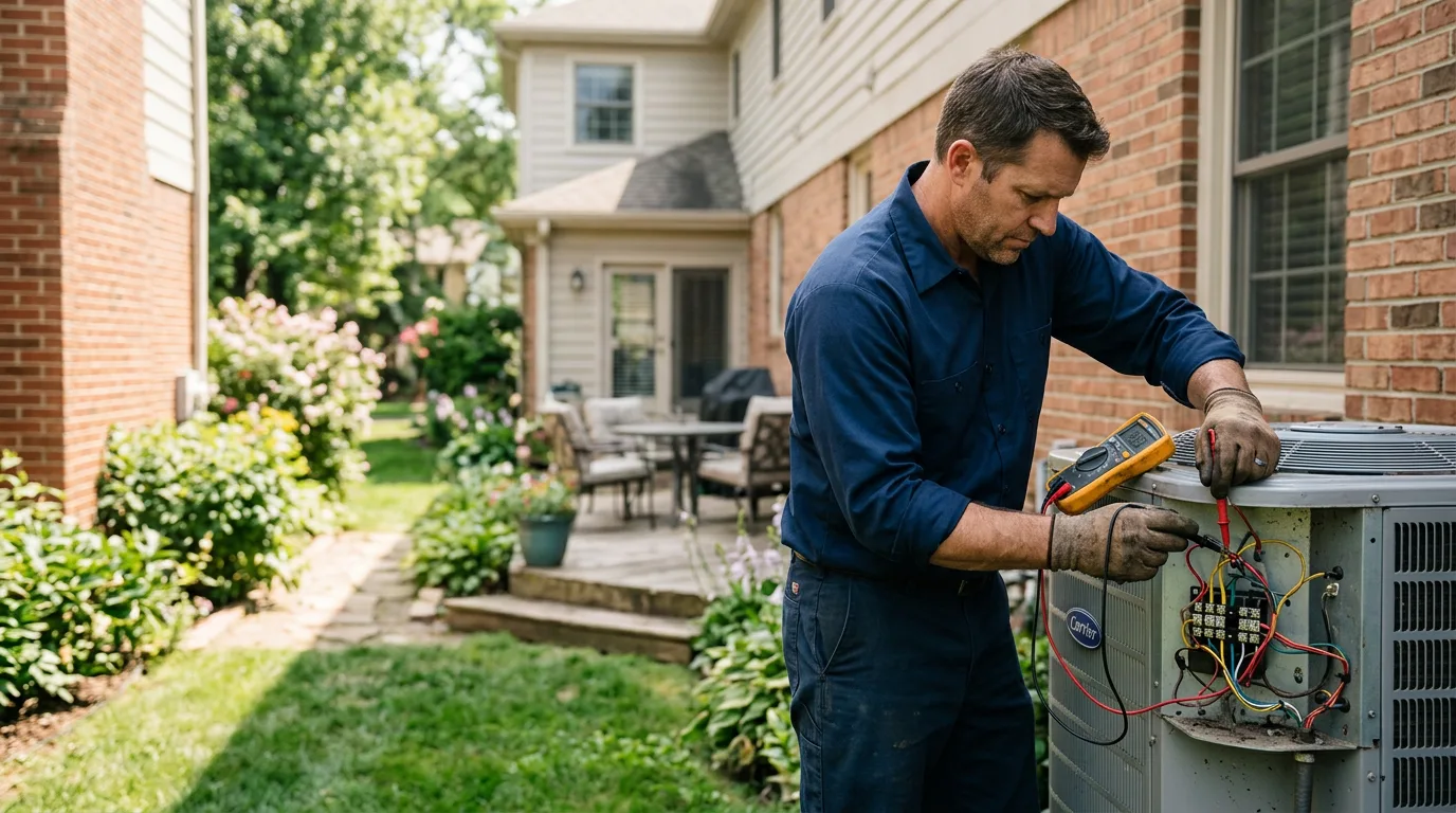 HVAC technician working near Bloomington, CA